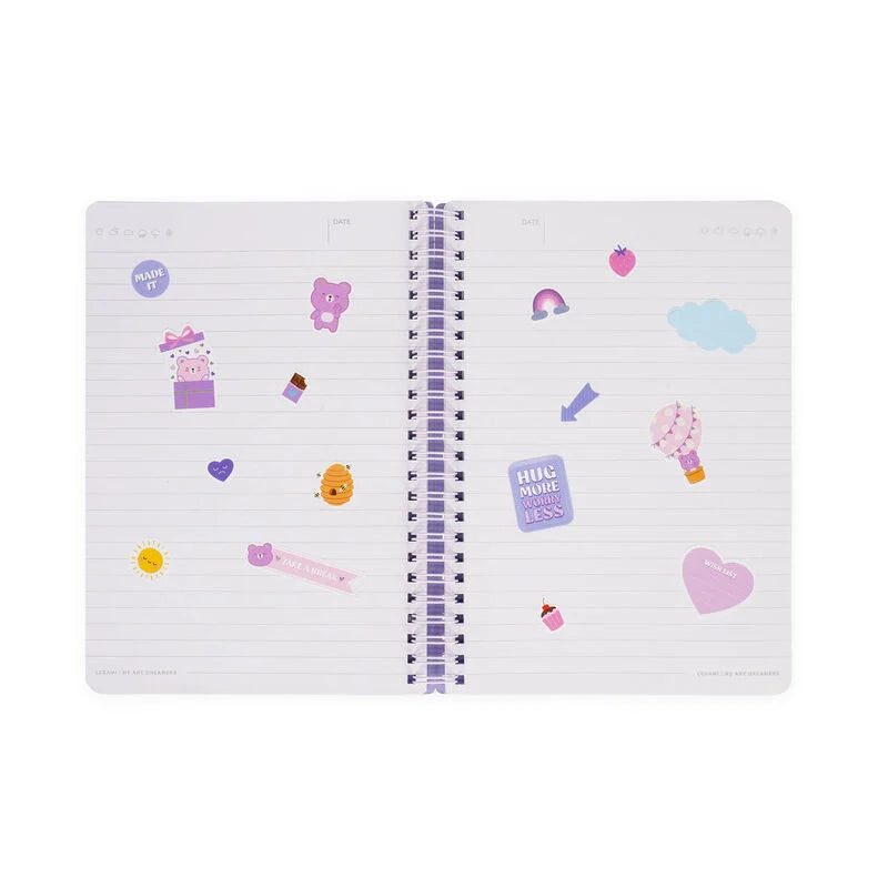 Caderno A5 Espiral Pautado Ursinho Legami