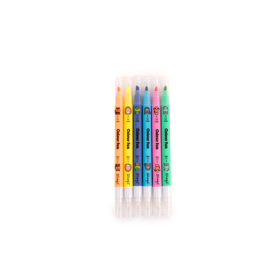 Conjunto 6 Sublinhadores Apagáveis Mr.Wonderful