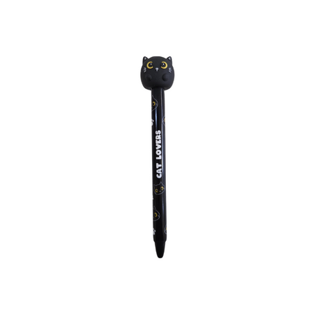 Caneta Apagável Gato Preto 3D Itotal