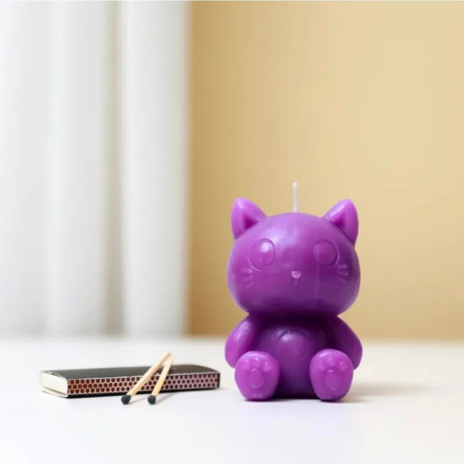 Vela Gato Roxo 3D Aroma Lavanda Itotal