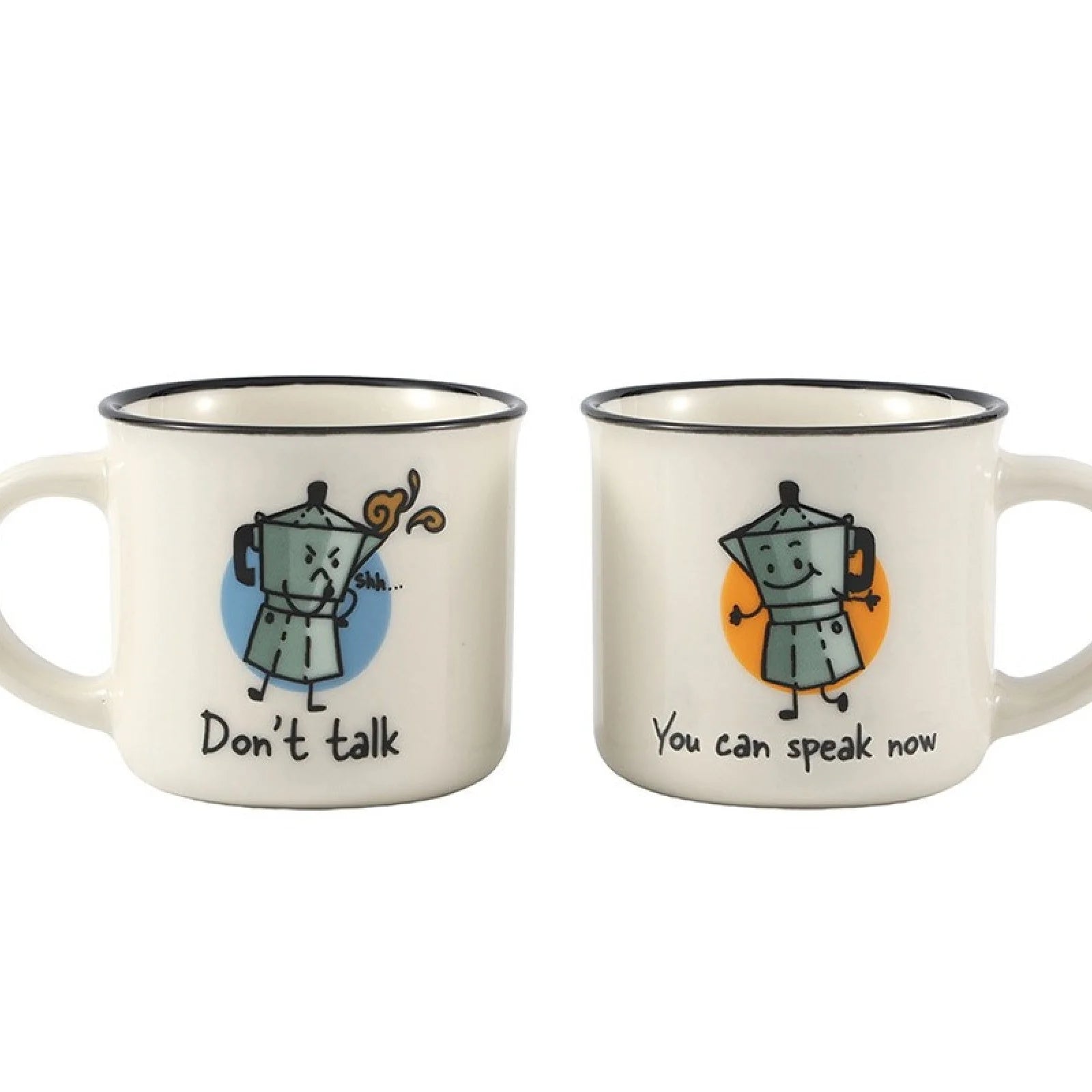 Conjunto 2 Chávenas Café "Don't  Talk - You Can Speak Now" Itotal