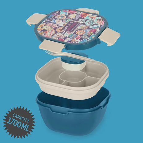 Caixa de Almoço (Bowl) Com Divisórias Stickers Legami