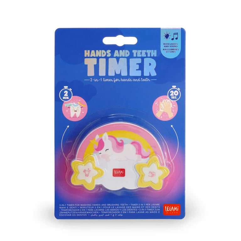 Temporizador 2 em 1 para Lavar os Dentes e as Mãos Unicórnio Legami