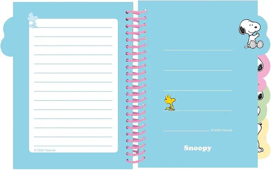 Caderno A5 Snoopy com Separadores