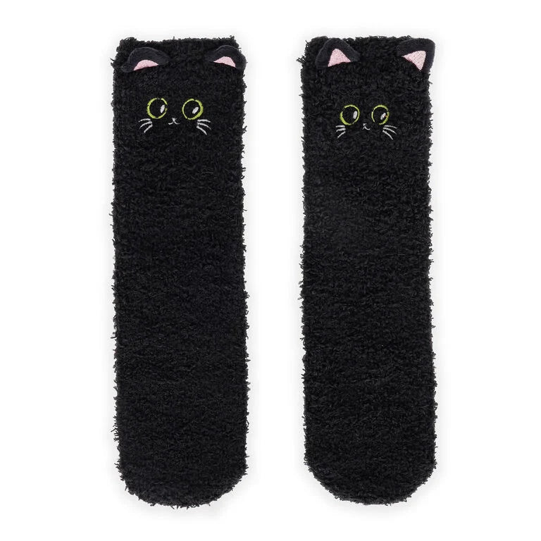 Meias Antiderrapante 3D Gato Preto Tamanho 35-42 Legami