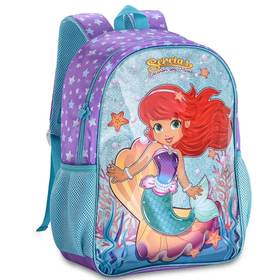 Mochila Escolar Sereia