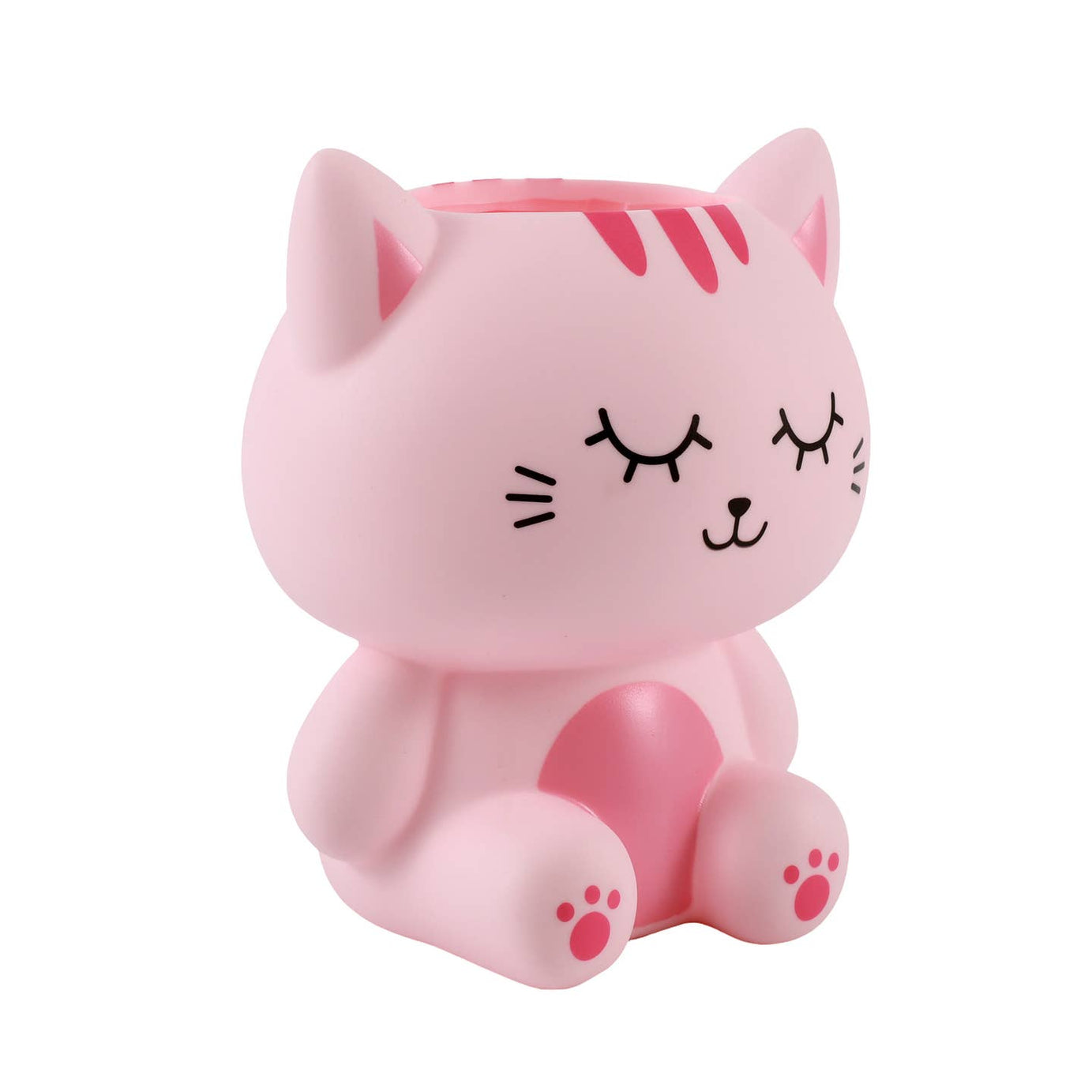 Copo de Secretária Gato Rosa 3D Itotal