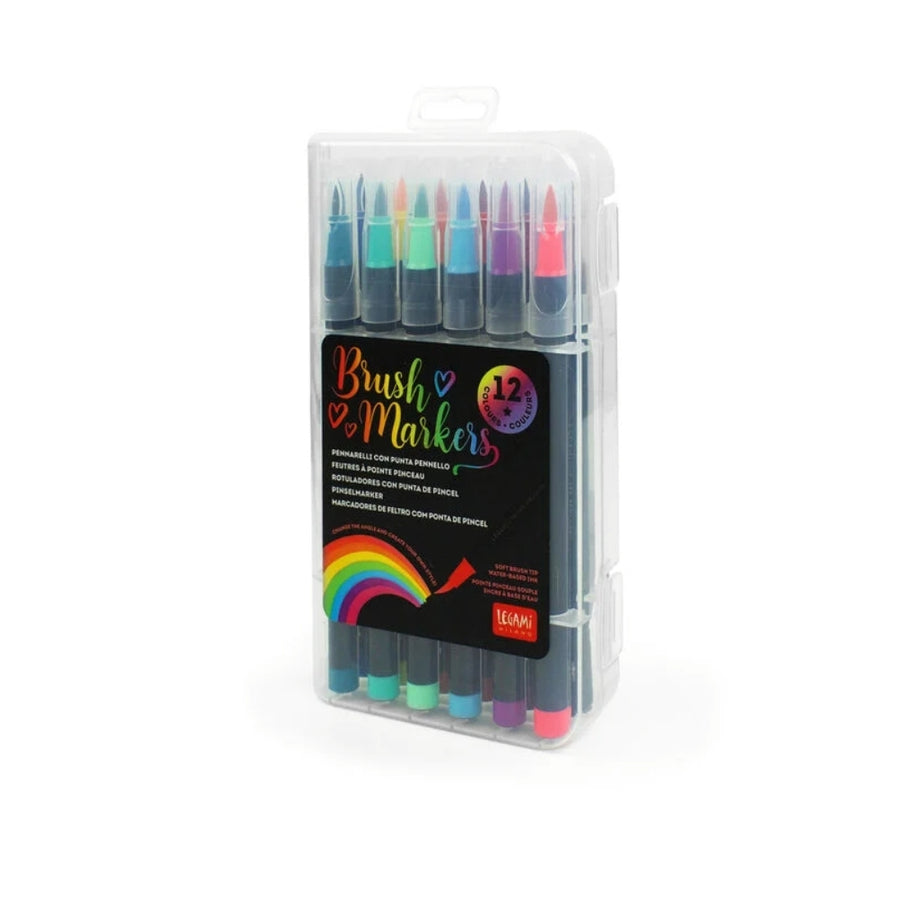 12 Brush Pens Cores Brilhantes Legami