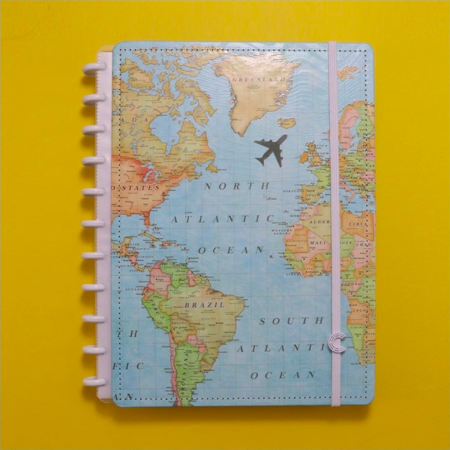 Caderno Inteligente Grande Mapa Mundi