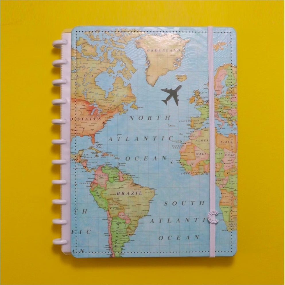 Caderno Inteligente Grande Mapa Mundi