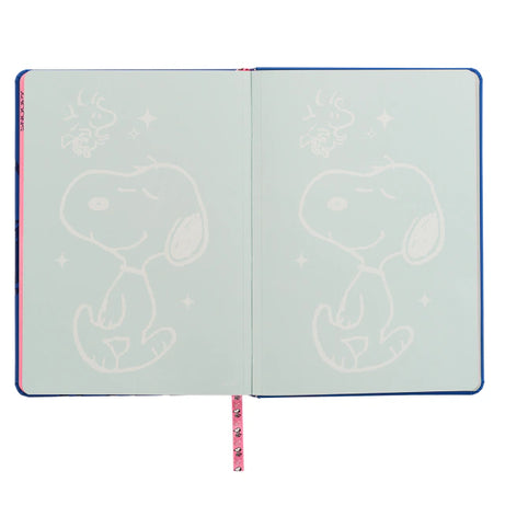 Caderno Premium A5 com Folhas Ilustradas e Autocolantes Snoopy