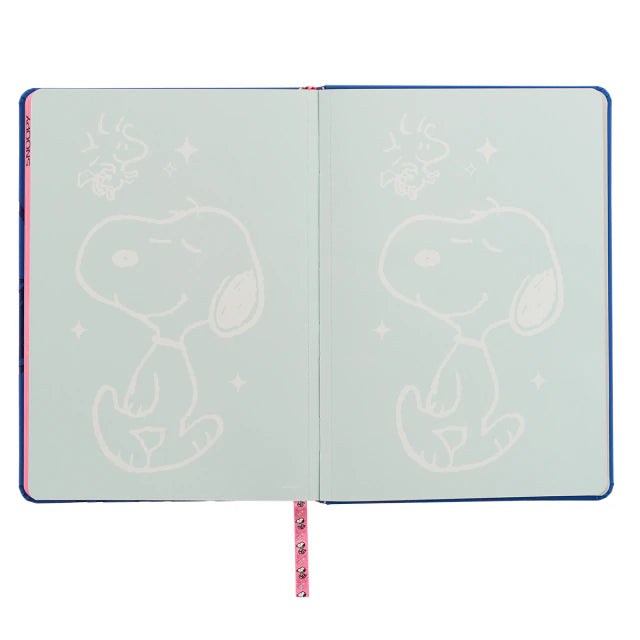 Caderno Premium A5 com Folhas Ilustradas e Autocolantes Snoopy