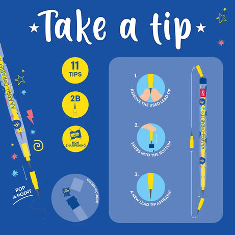 Lápis Empilhável com Borracha Monstro Legami BTS