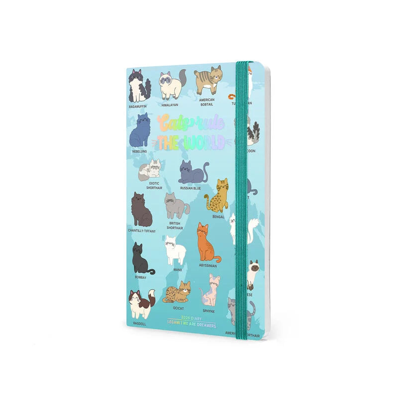 Agenda Semanal 2026 Gatos Legami