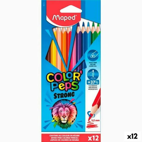 12 Lápis Colorir Maped Strong