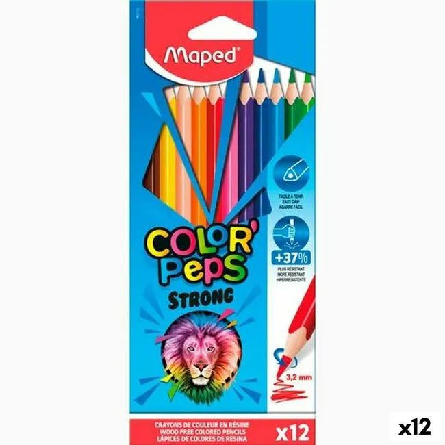 12 Lápis Colorir Maped Strong