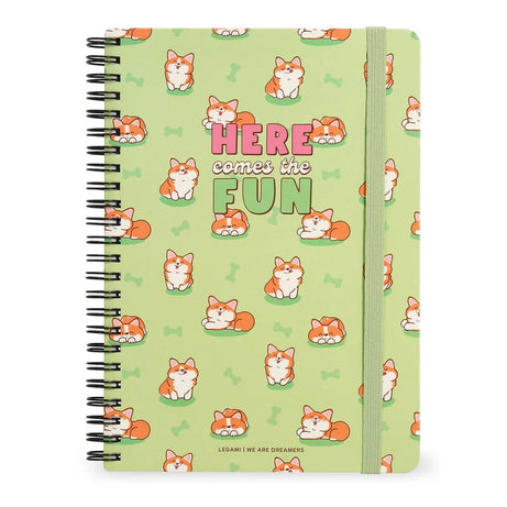 Caderno A4 Pautado Espiral Corgi Legami