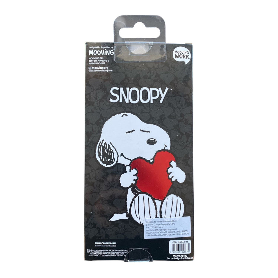 Conjunto 3 Canetas Snoopy