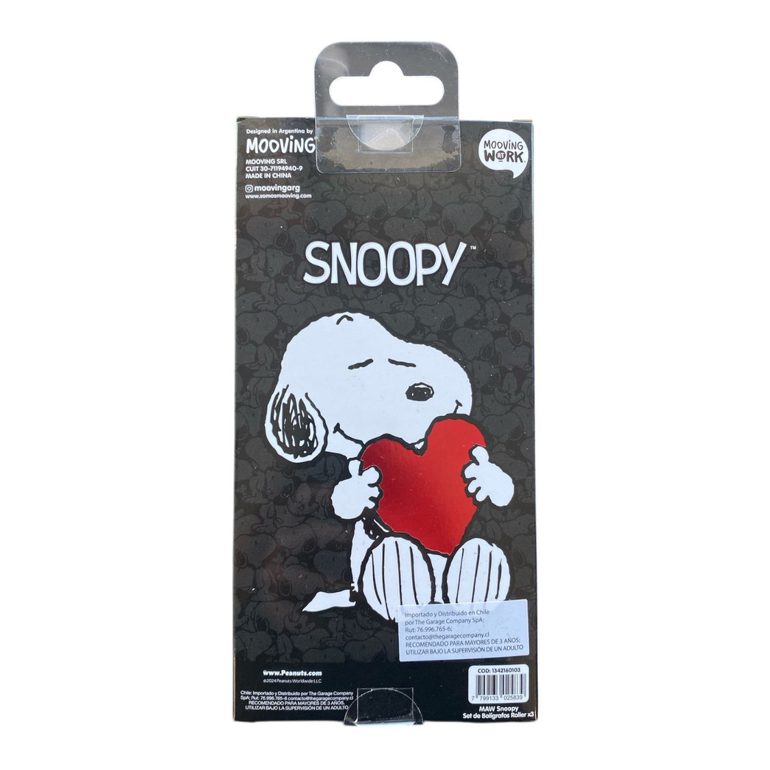 Conjunto 3 Canetas Snoopy