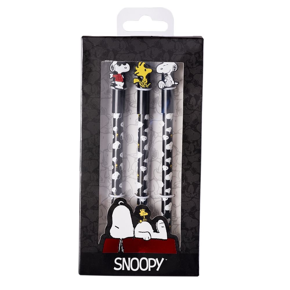 Conjunto 3 Canetas Snoopy