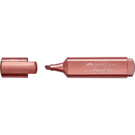 Sublinhador Metálico Vermelho Glorioso com Glitter Faber-Castell
