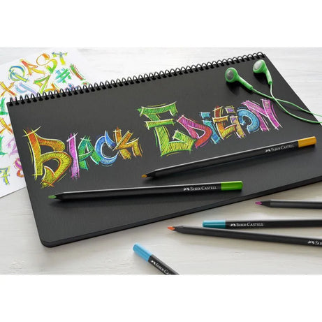 Conjunto 24 Lápis Colorir Black Edição Faber-Castell