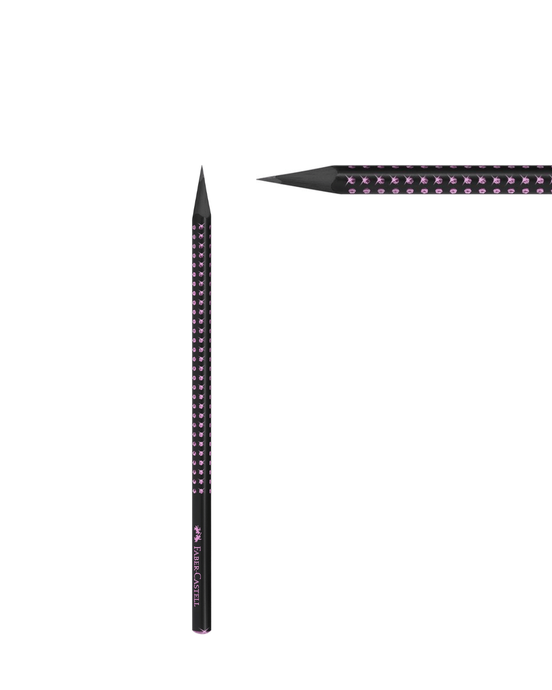 Lápis Sparkle Midnight Rosa Faber-Castell com Madeira Preta