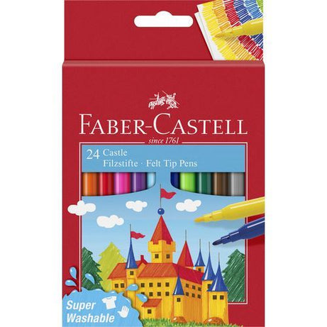 Conjunto 24 Marcadores "Super Laváveis" Faber-Castell