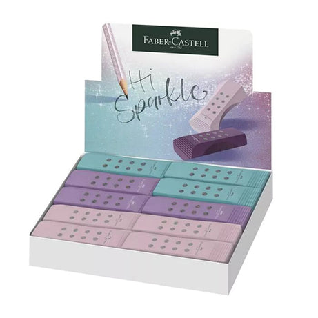 Borracha Sparkle Rosa Faber-Castell