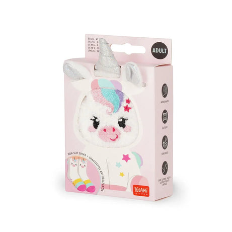 Meias Antiderrapante 3D Unicórnio Tamanho 35-42 Legami