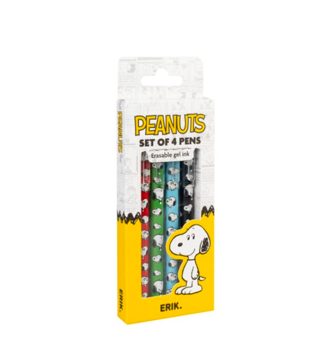 Conjunto 4 Canetas Apagáveis Snoopy