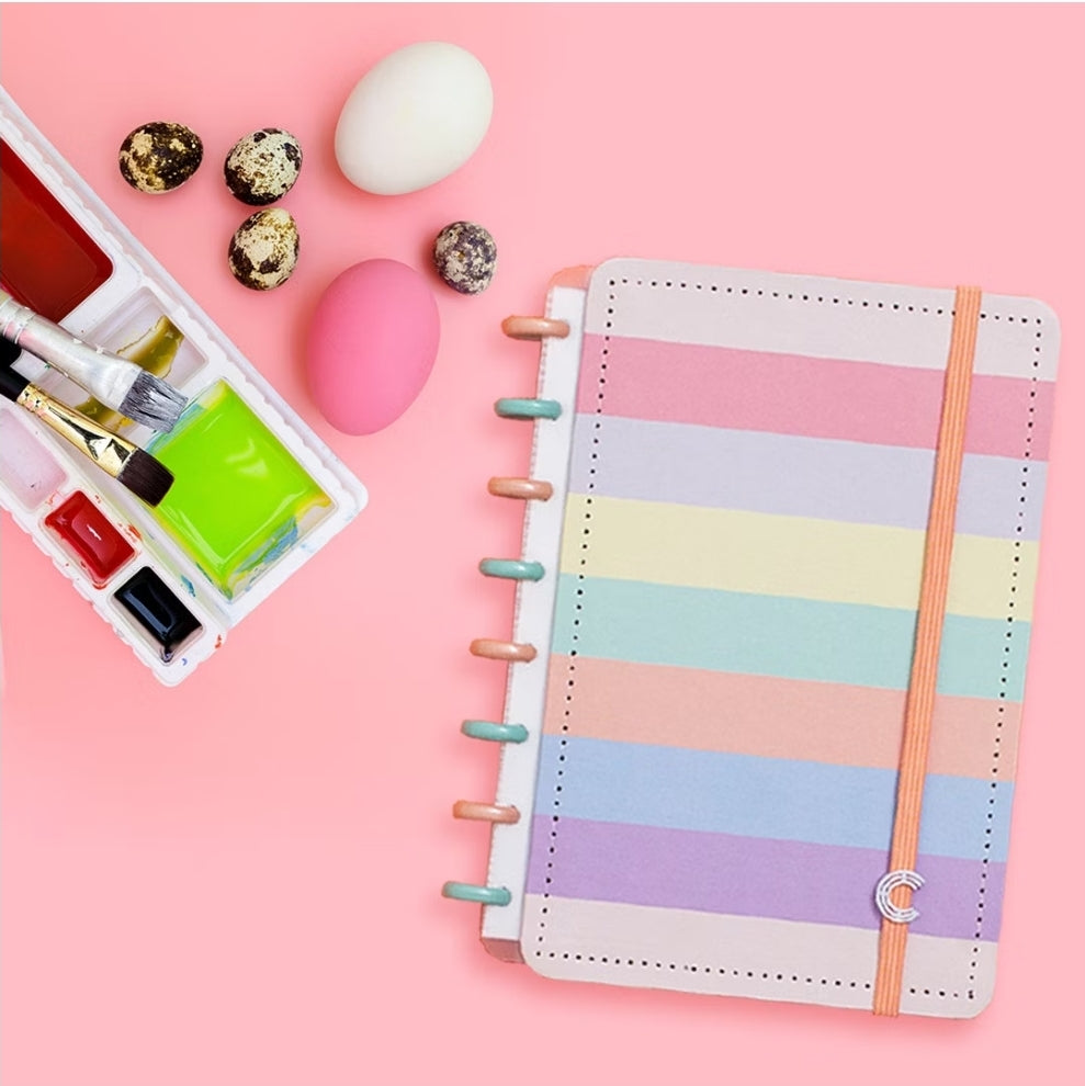 Caderno Inteligente  A5 Arco-íris Pastel