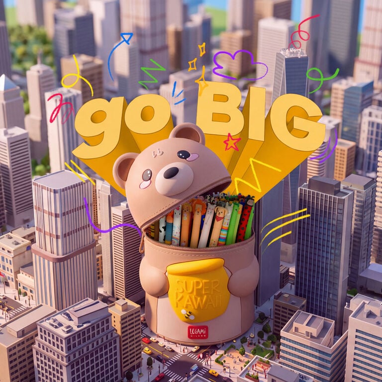 Brevemente.                           Estojo Super Kawai Urso Legami