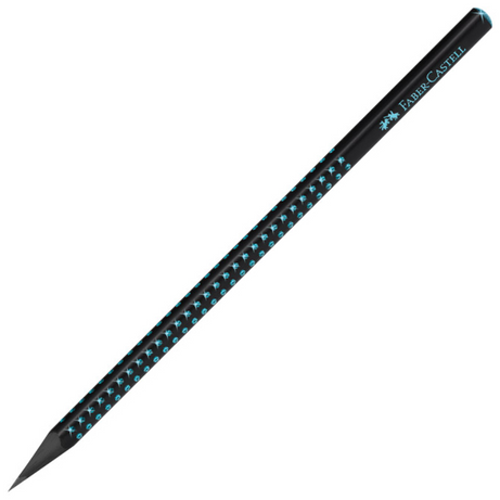 Lápis Sparkle Midnight Azul Faber-Castell com Madeira Preta