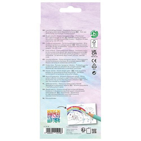 Conjunto Lápis Colorir 10+3 Unicórnio com Autocolantes Faber-Castell