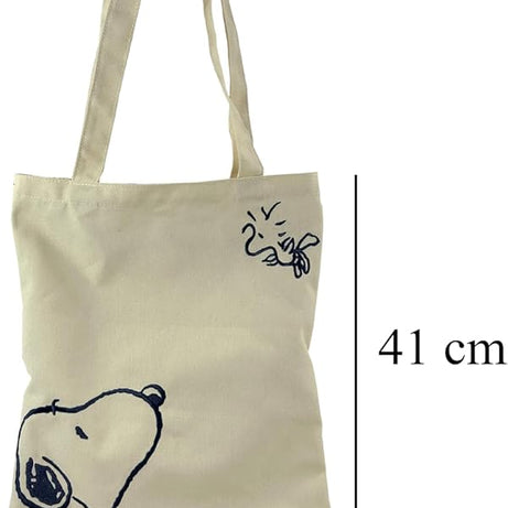 Totte Bag Snoopy com Bordado e Estampado Banda Desenhada