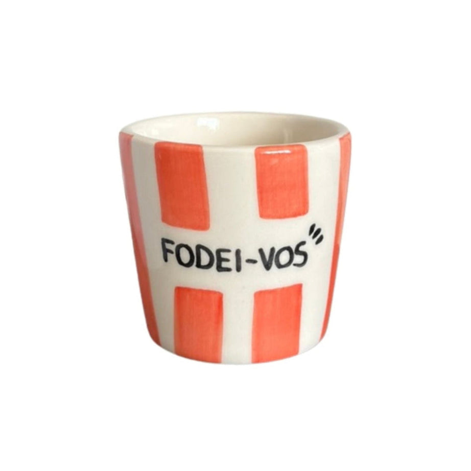 Copo Café "Fodei-vos" e Marcador de Livros Listrados
