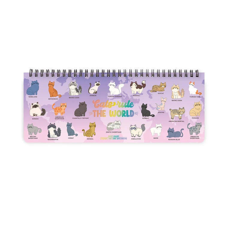 Planner Semanal 2027 Gatinhos Legami