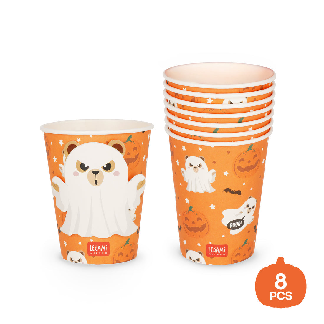 Brevemente - Conjunto de 8 Copos Papel Halloween Legami