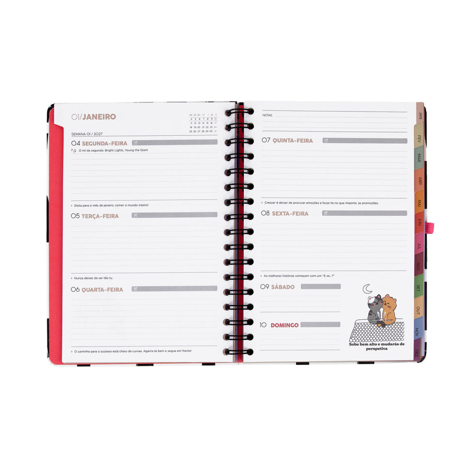 Agenda Semanal 2027 Mr.Wonderful "Hoje Sem Pressa"
