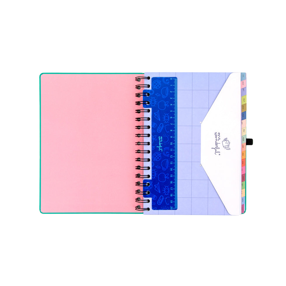 Agenda Semanal 18 Meses 2026/2027 Mr.Wonderful "Sonha Muito, Vive Livre"