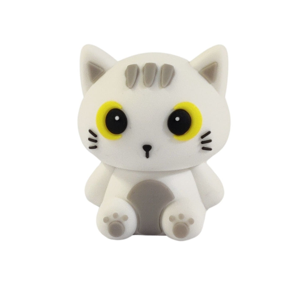 Borracha 3D Gato Branco