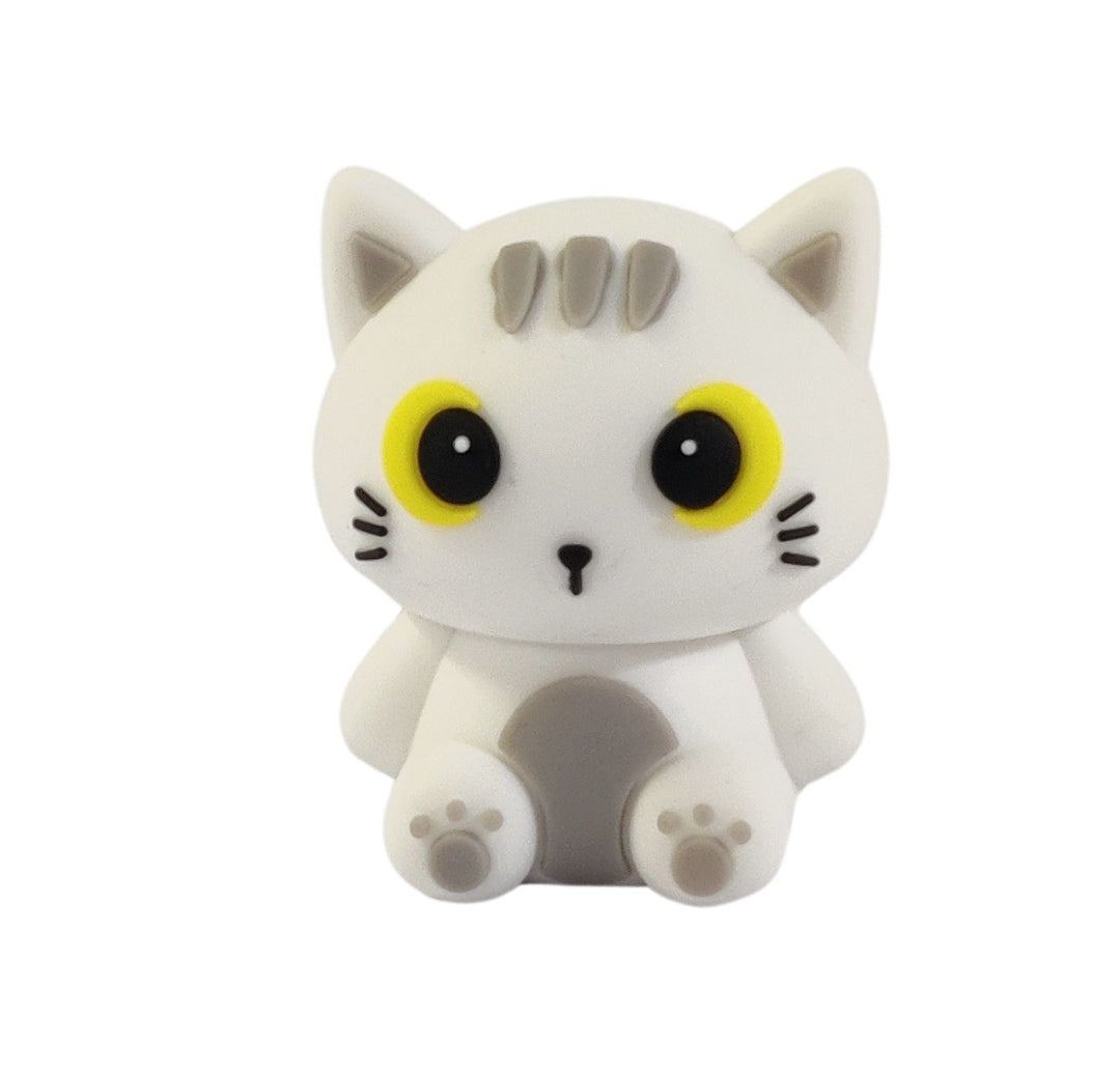 Borracha 3D Gato Branco