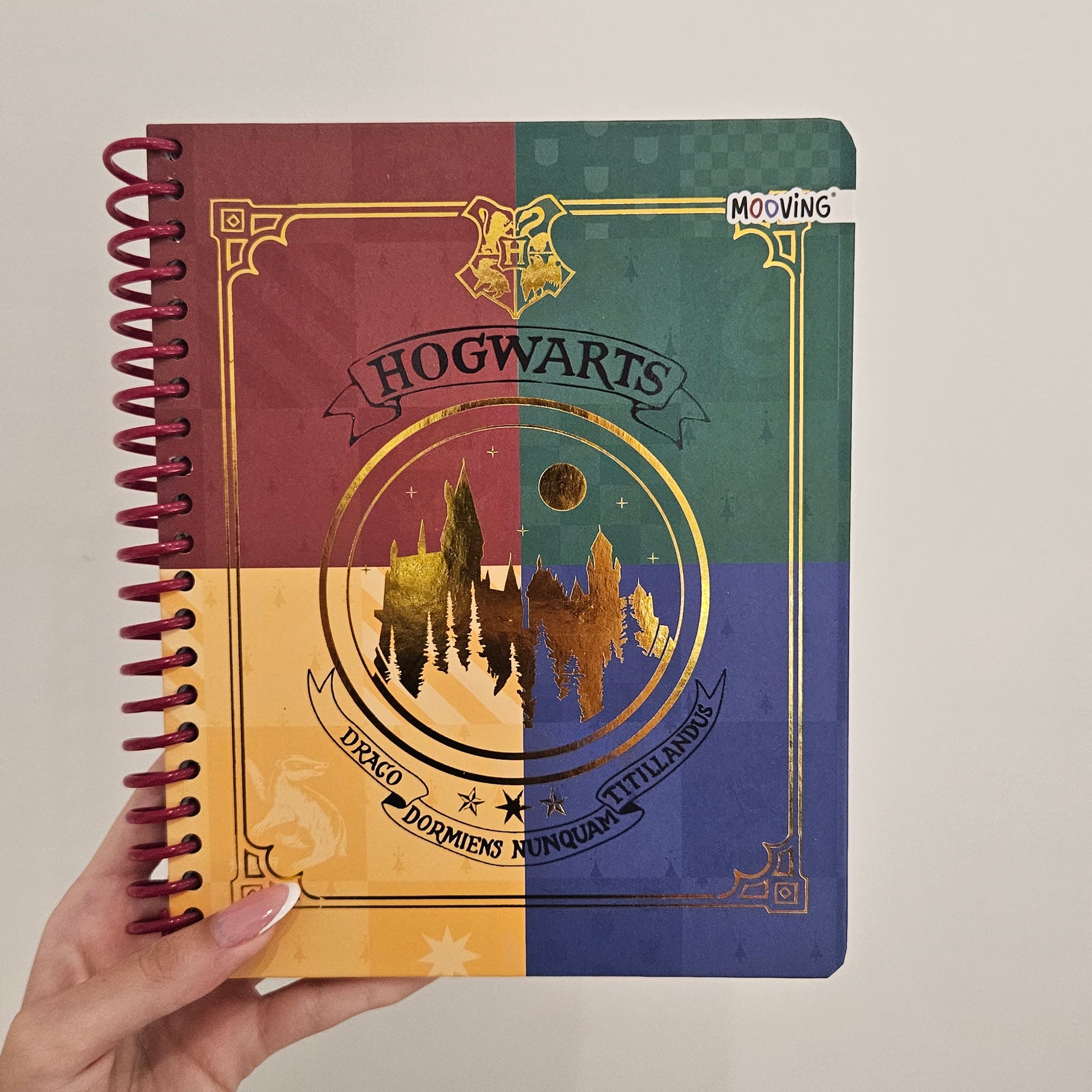 Caderno A5 em Espiral Quadriculado Harry Potter com Autocolantes e Envelope