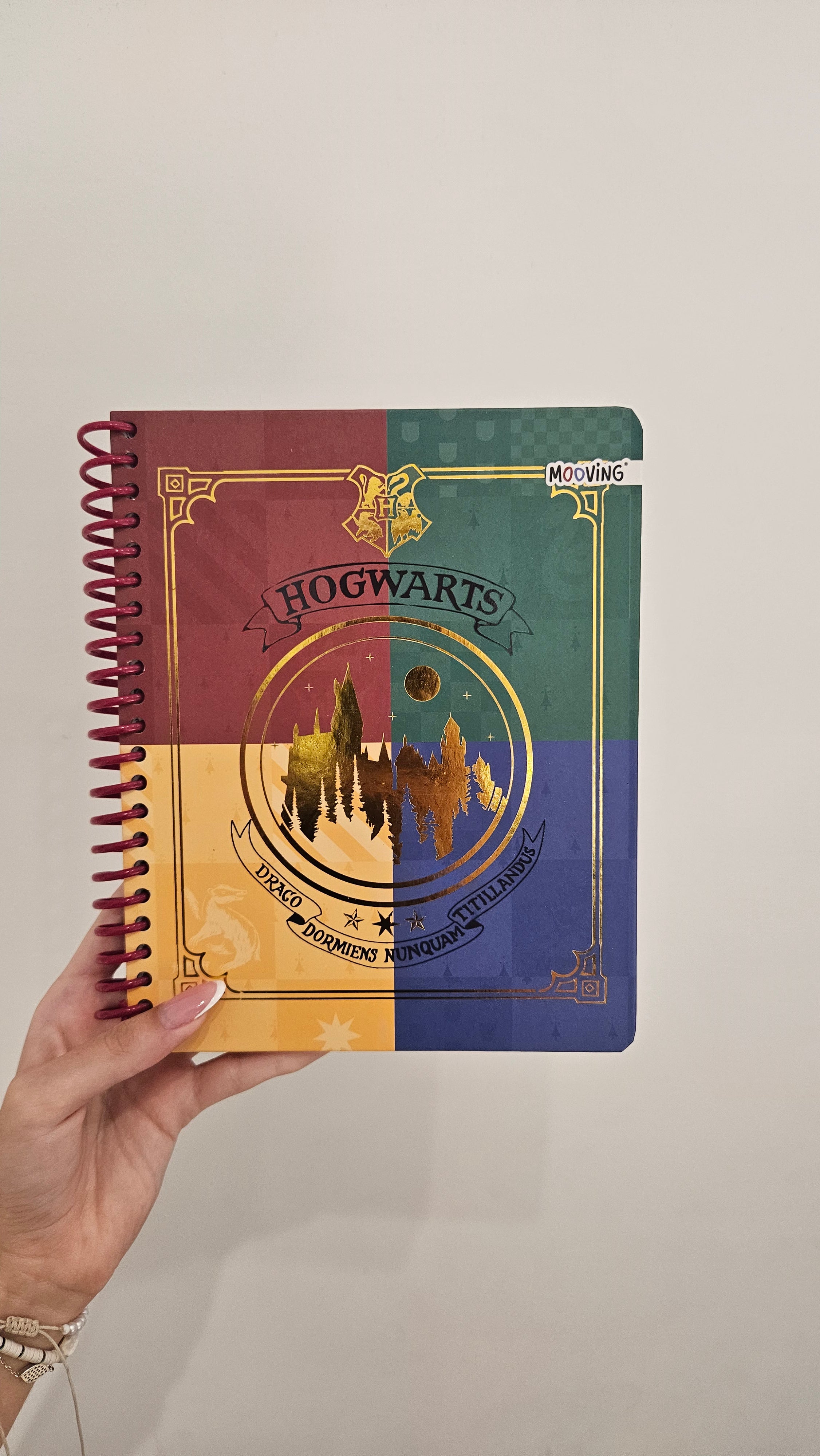 Caderno A5 em Espiral Quadriculado Harry Potter com Autocolantes e Envelope