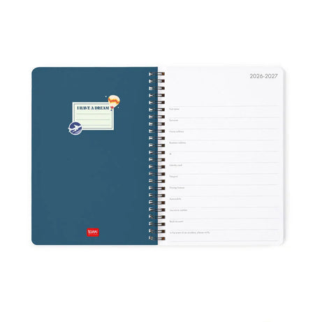 Agenda Espiral Semanal Viagens Stickers Legami