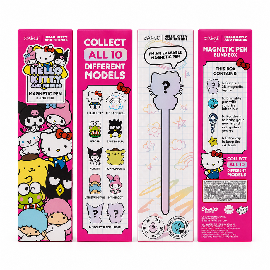 Caneta Surpresa Blind Box Hello Kitty & Friends Mr.Wonderful