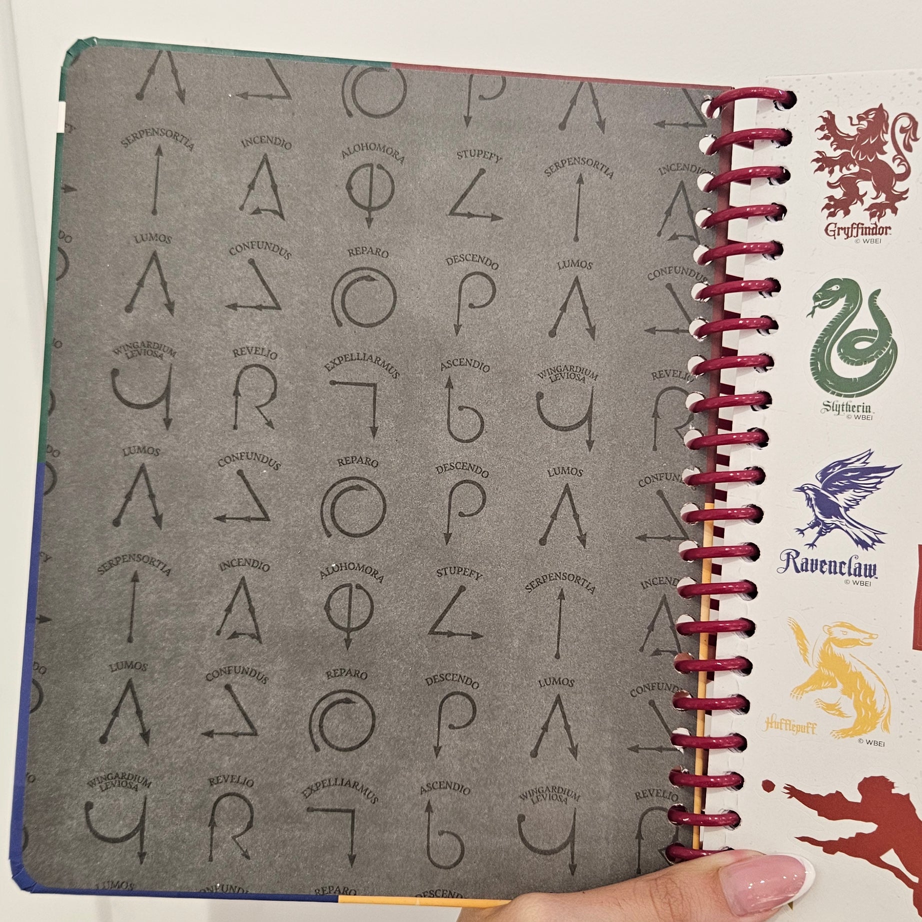 Caderno A5 em Espiral Quadriculado Harry Potter com Autocolantes e Envelope