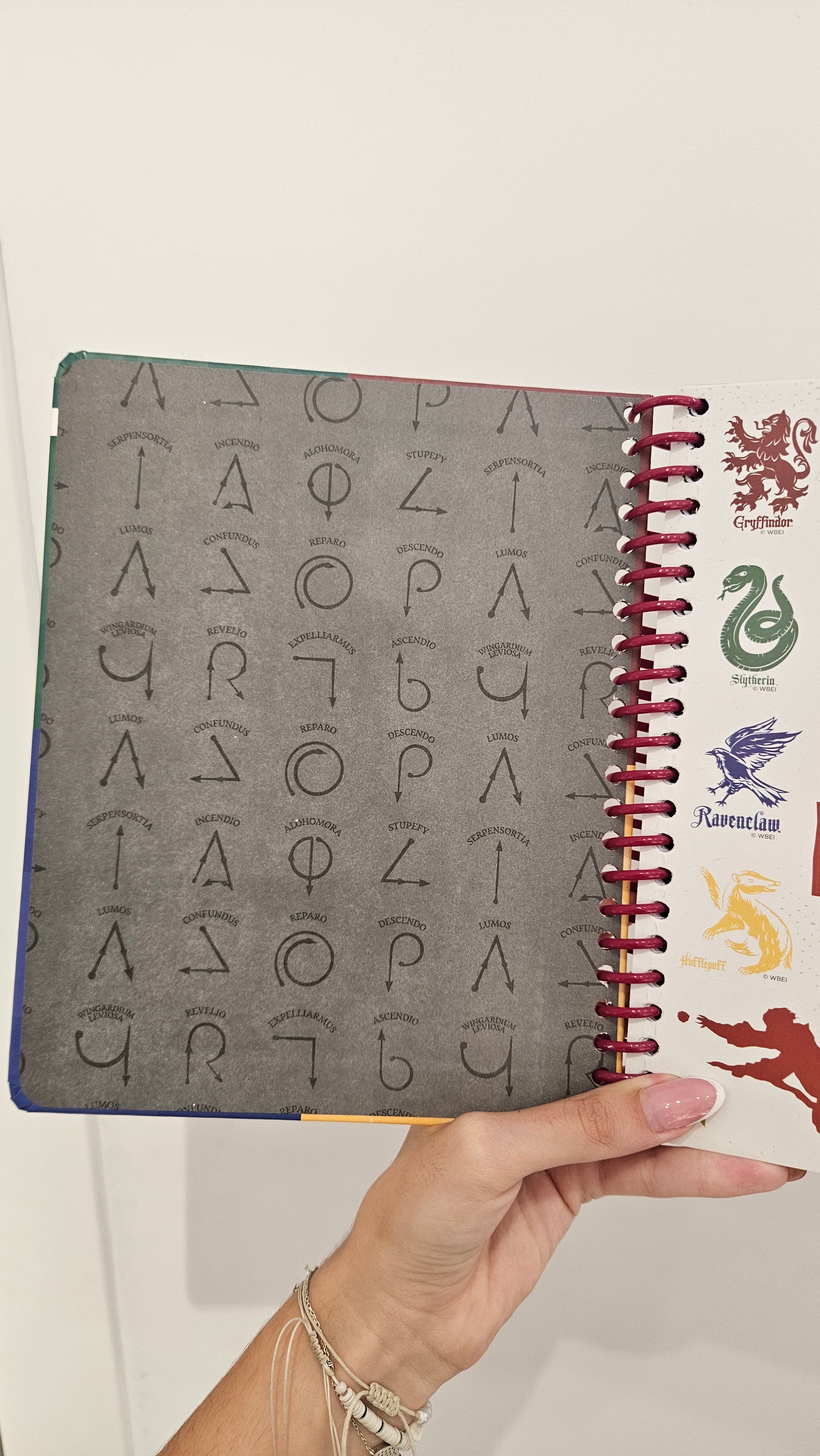 Caderno A5 em Espiral Quadriculado Harry Potter com Autocolantes e Envelope