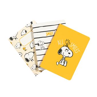 Conjunto de 3 Cadernos A6 Snoopy